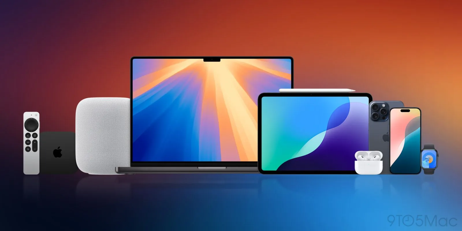 Apple and Android device lineup including iPad, iPhone, and Android phones
